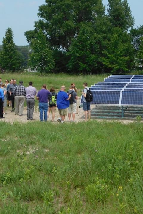 tour of a community solar farm in minnesota