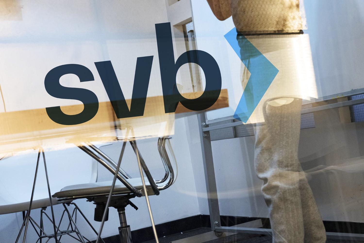 An image of a person in an office with the SVB logo overlaid.