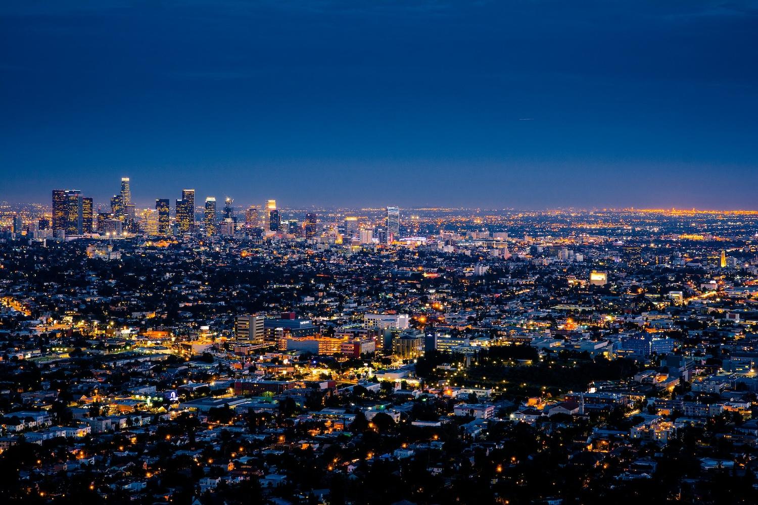 Los Angeles city skyline - responsible business