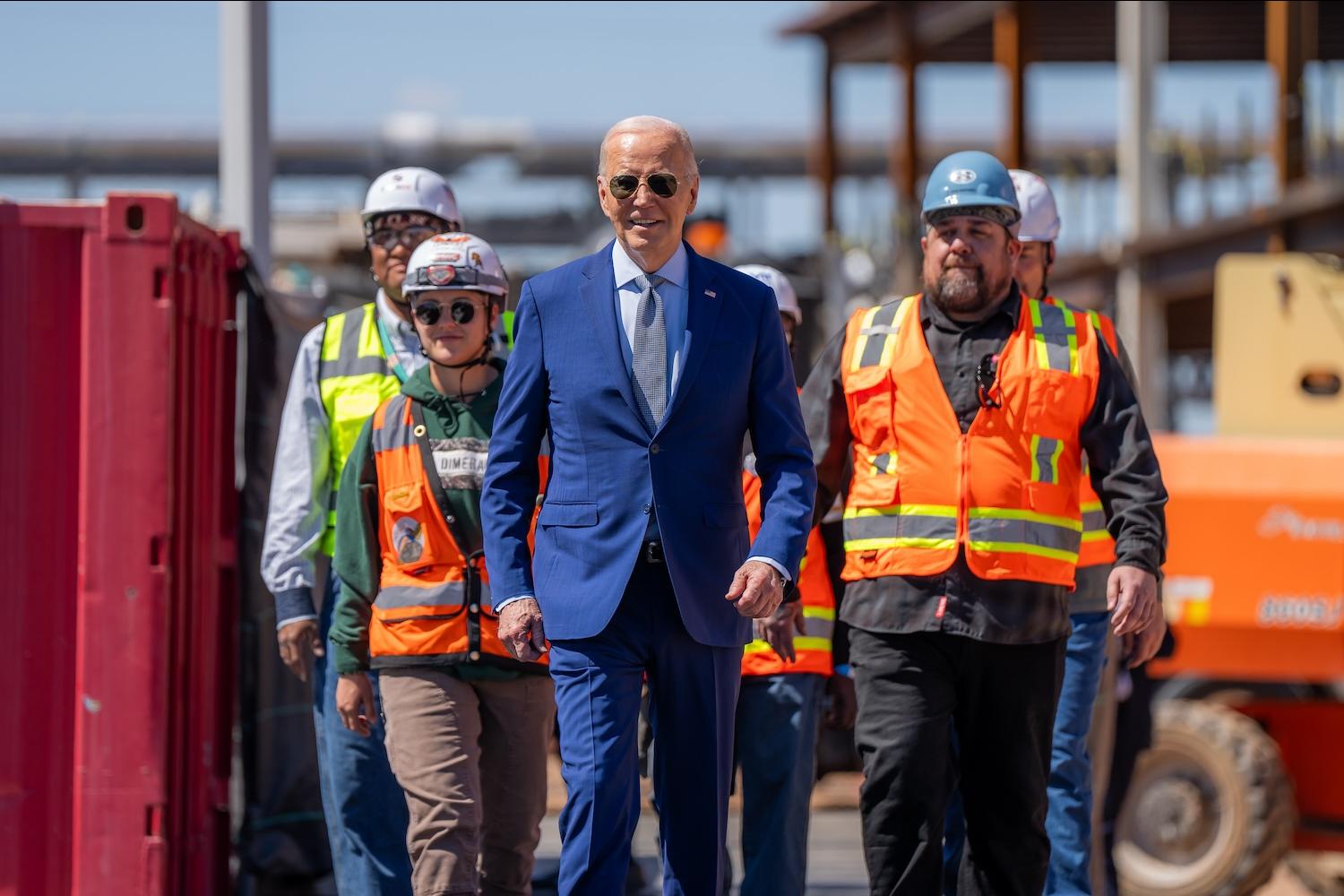 President Joe Biden visits Arizona to announce green bank funding under CHIPs and Science Act