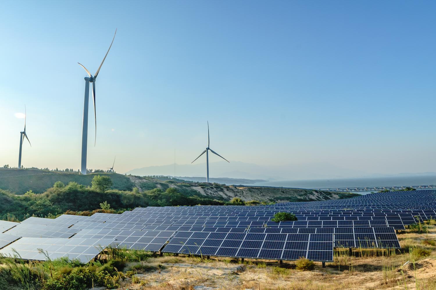 Wind and Solar Farm - Renewable Energy plus Long-Duration Energy Storage