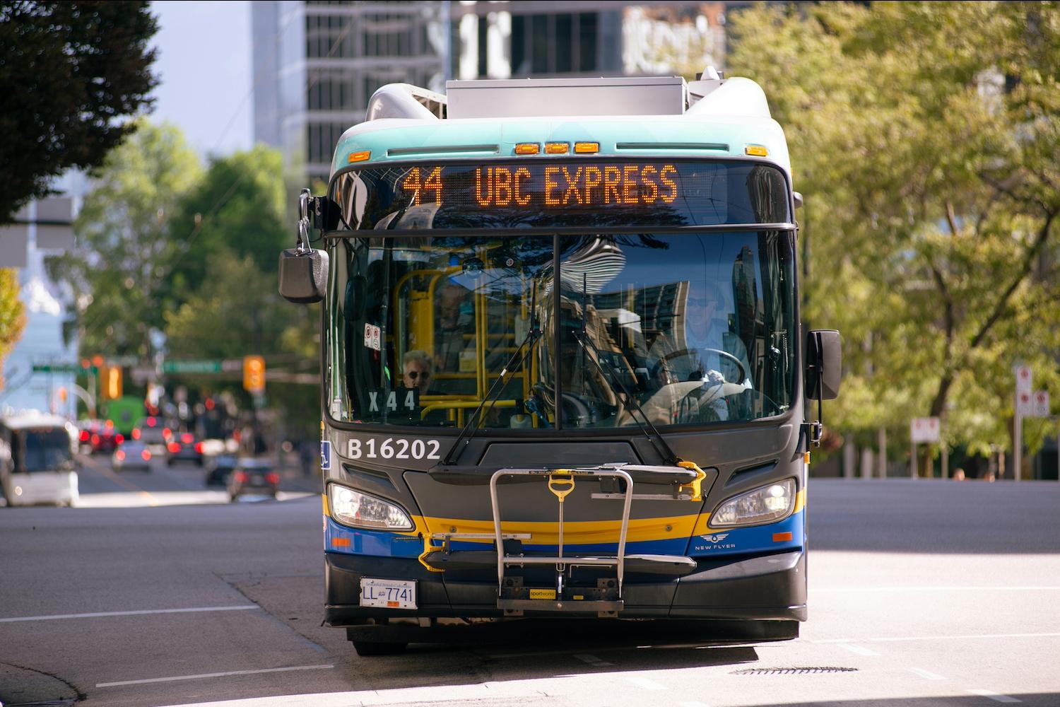 A public transport bus. 