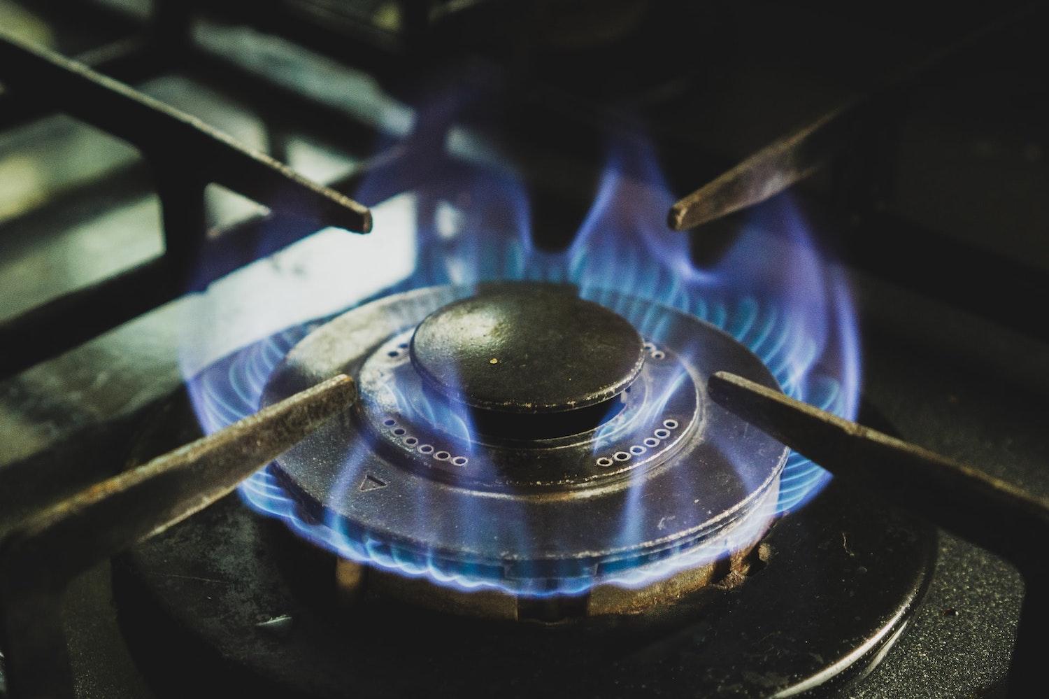 gas stove with fire - cooking with gas stoves