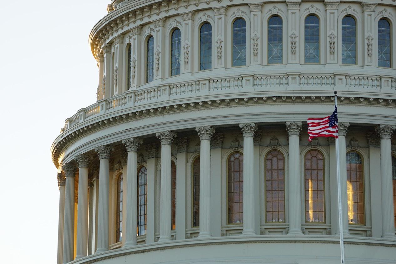The dome of the United States Capitol Building.
