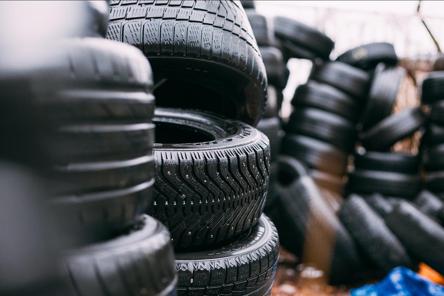 stacks of tires — circular economy for tires