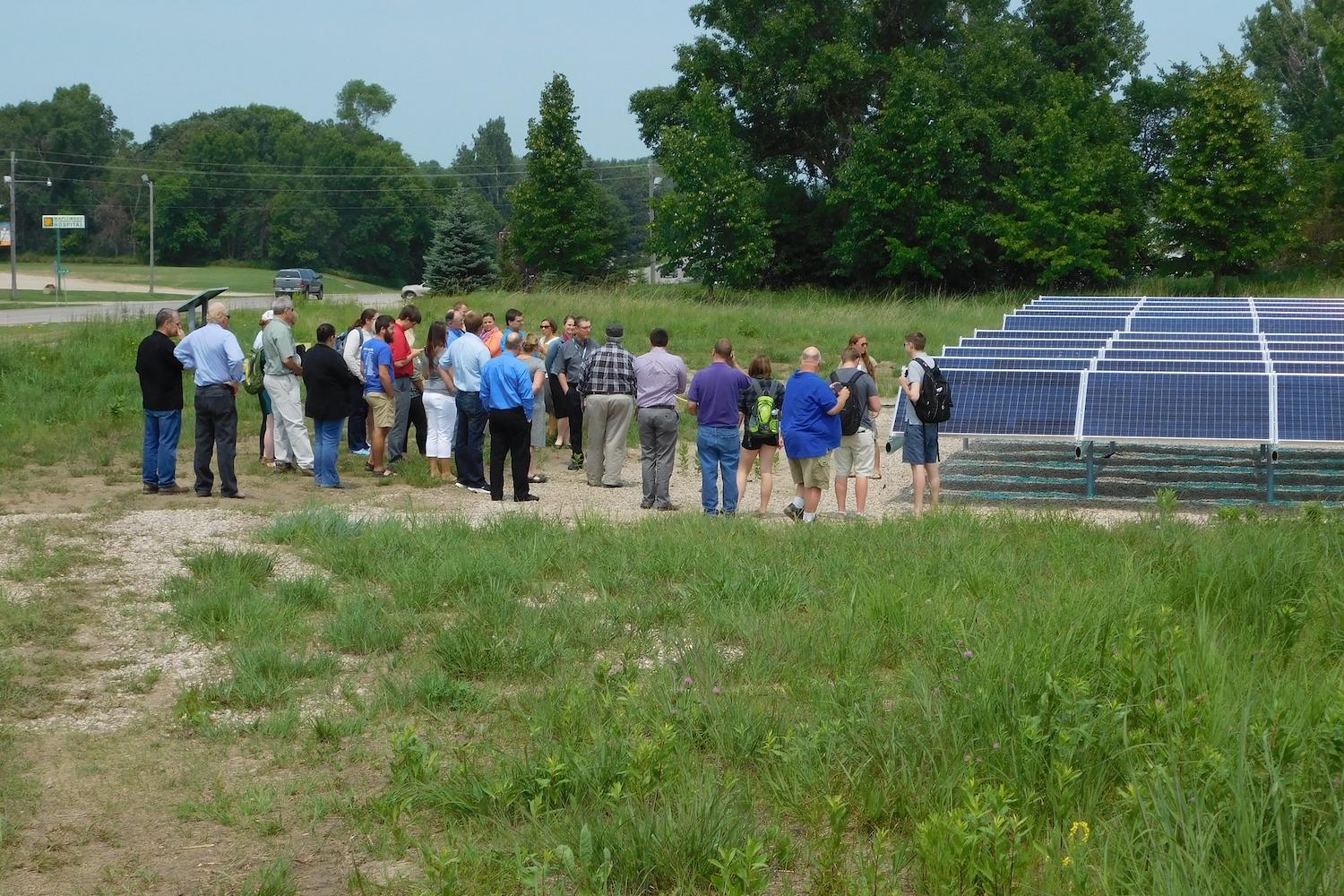 tour of a community solar farm in minnesota