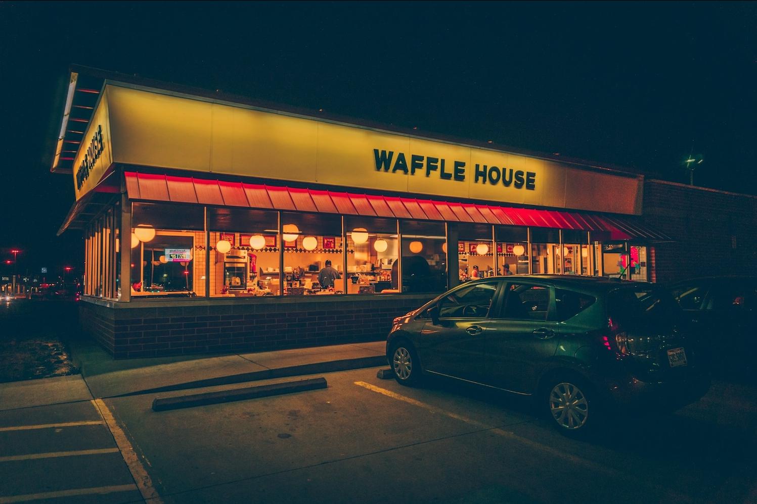 waffle house at night