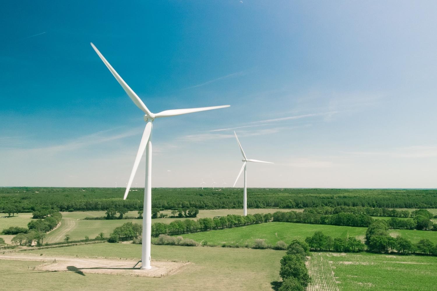 wind turbines - wind farm in the country