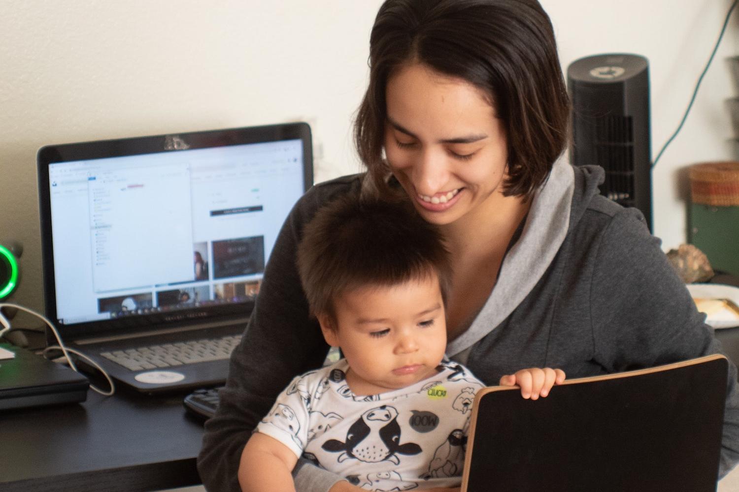 working from home with kids