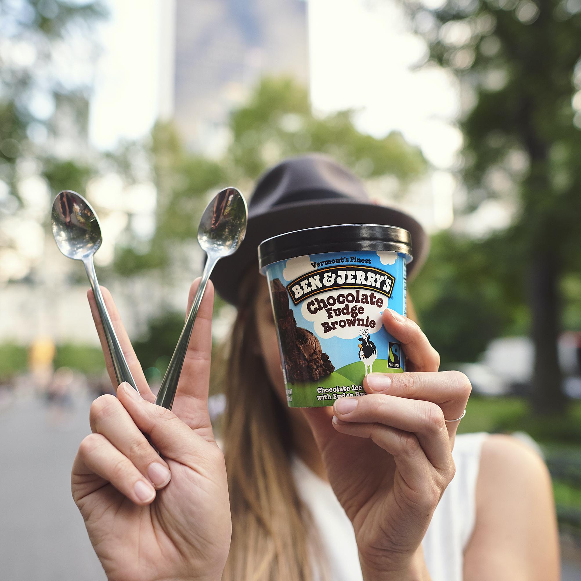 Ben &  Jerry's chocolate fudge brownie made by formerly incarcerated people at Greyston Bakery
