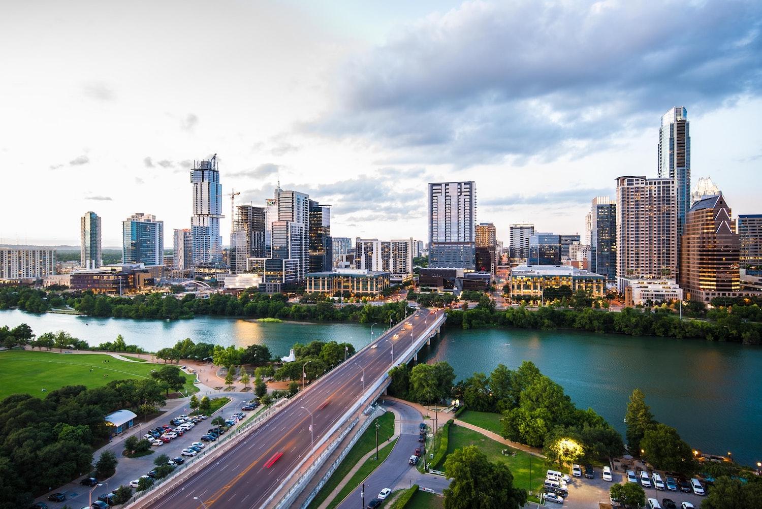 City Skyline Net Zero Decarbonization