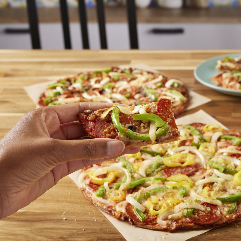 Donatos plant-based pepperoni pizza - new plant-based foods