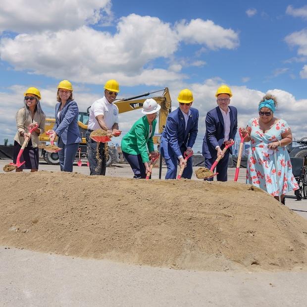 Groundbreaking at the South Brooklyn Marine Terminal which will service offshore wind farms in New York