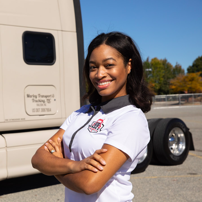 A loan through the Wisdom Fund helped Shavon Marley, owner and founder of Marley Transport & Trucking in Raleigh, North Carolina, grow her business.