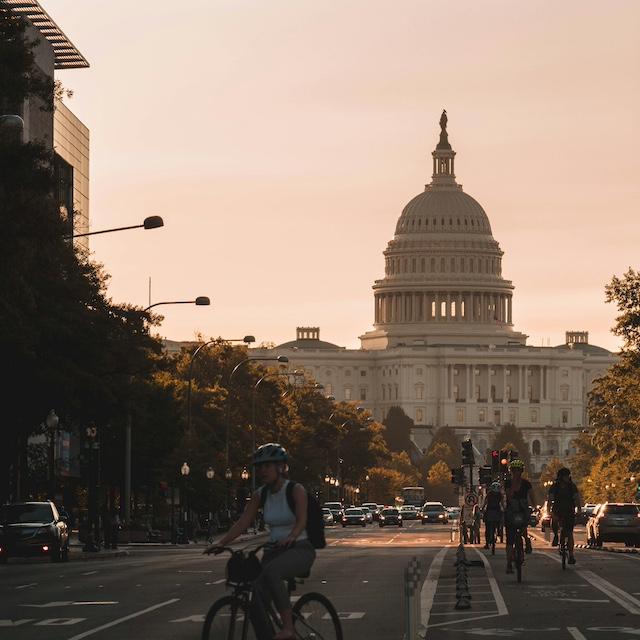 People on the street near the U.S. Capitol — Project 25