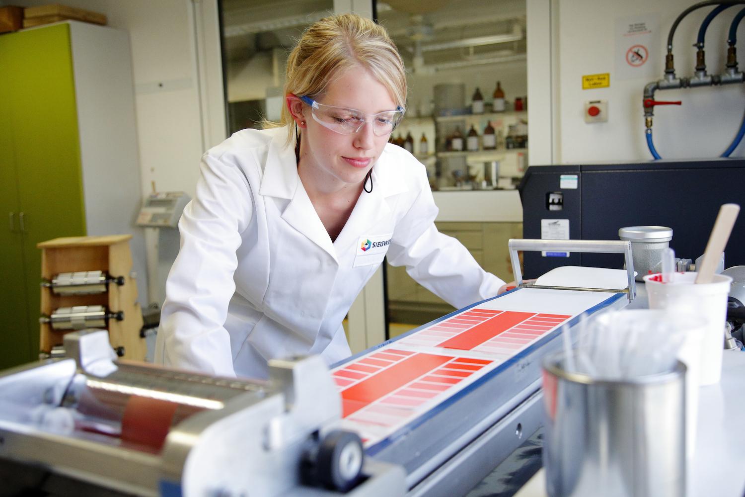 Siegwerk - printing inks in a lab