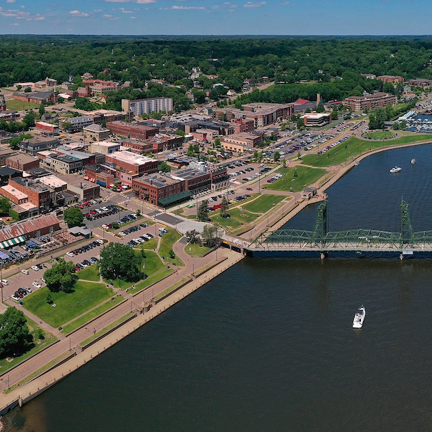 Stillwater Oklahoma aerial shot — Stillwater is among the small towns impacted by anti-ESG legislation