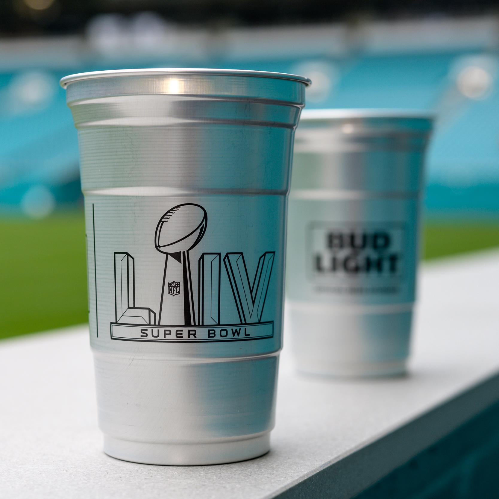 Super Bowl LIV aluminum cups