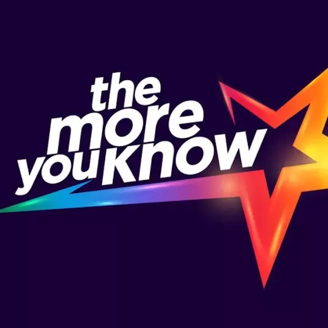 "The More You Know" campaign logo. 