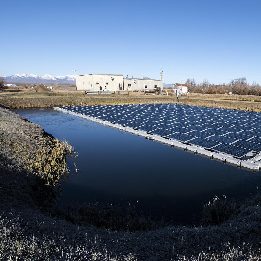 Floating Solar on a Wastewater Treatment Plant - Example of Energy-Saving Water Technologies