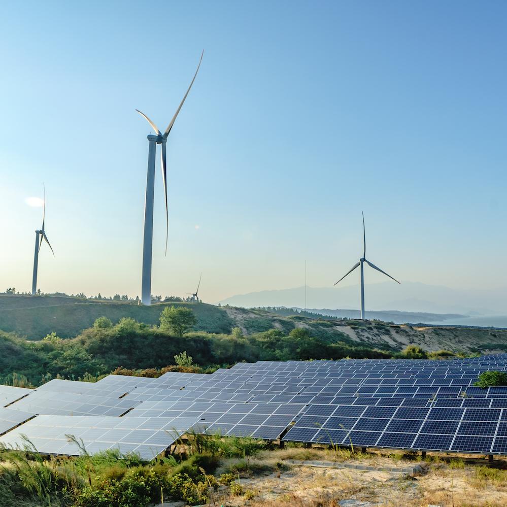 Wind and Solar Farm - Renewable Energy plus Long-Duration Energy Storage
