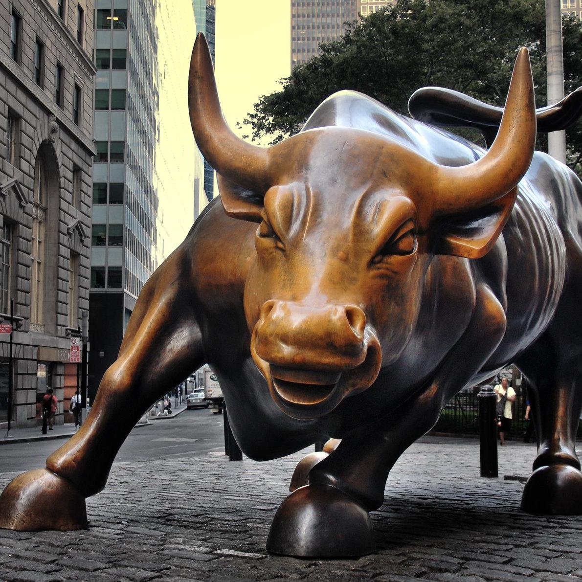 Wall Street charging bull 