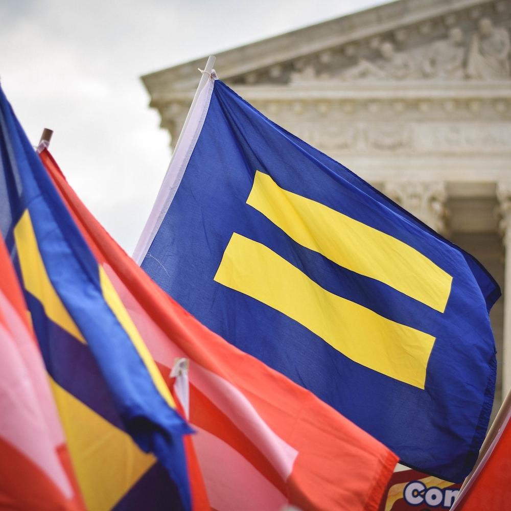 equality flags flying in front of congress - repressive state level social laws are a risk for business - ESG