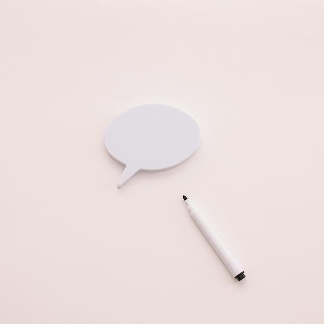 A speech bubble and a marker — greenwashing