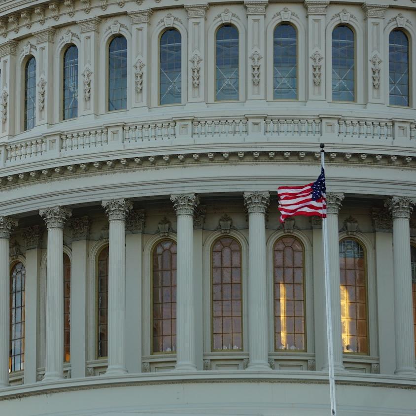The dome of the United States Capitol Building. 