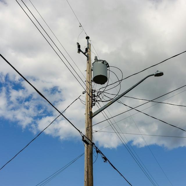 A utility pole — marginal emissions