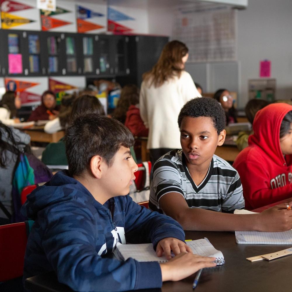 sustainability education - students learn about ecosystems in science class