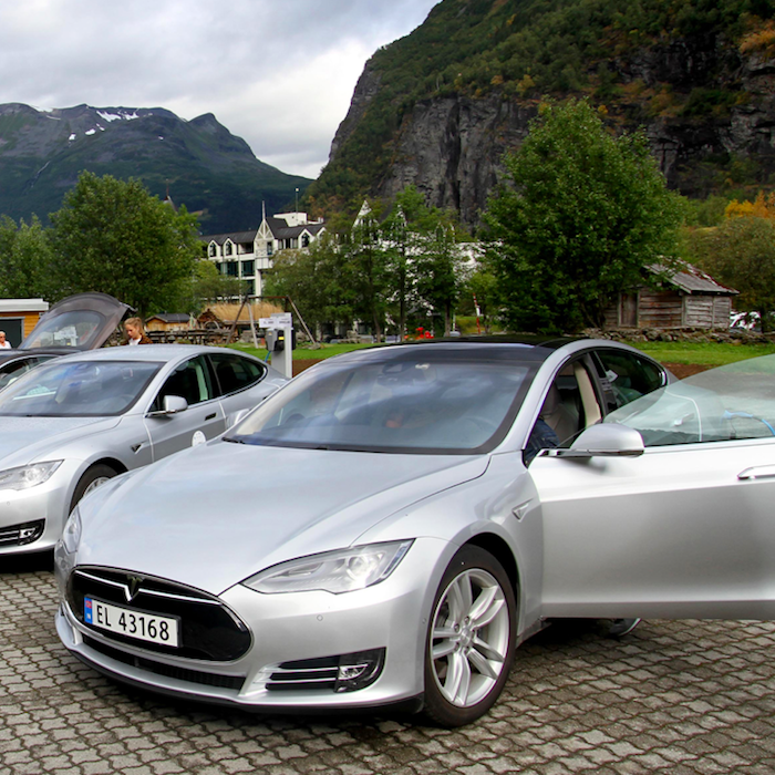 In Norway, the electric car predictions for 2040 and 2050 have been arriving much faster than transportation experts would assume. 30 percent of all cars registered in the country last month were zero-emissions vehicles. 