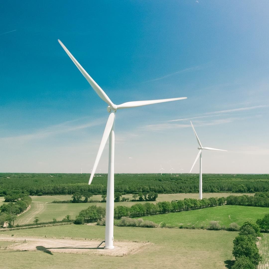 wind turbines - wind farm in the country