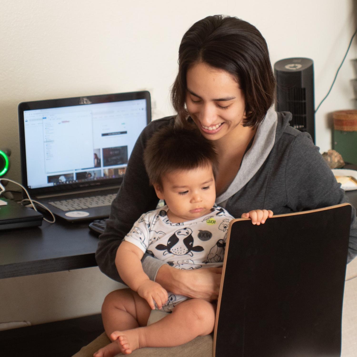working from home with kids