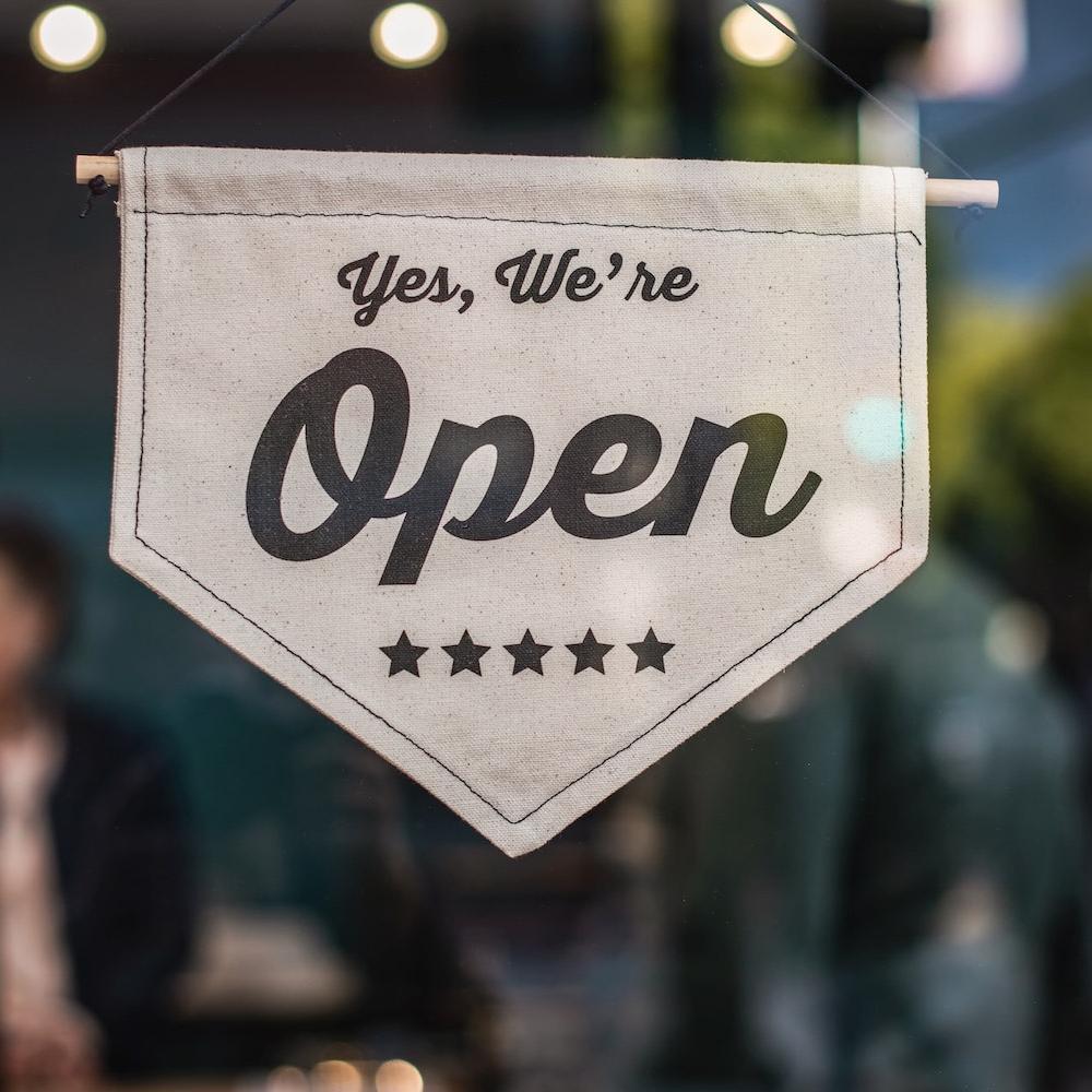 yes we are open sign - small business - black-owned businesses